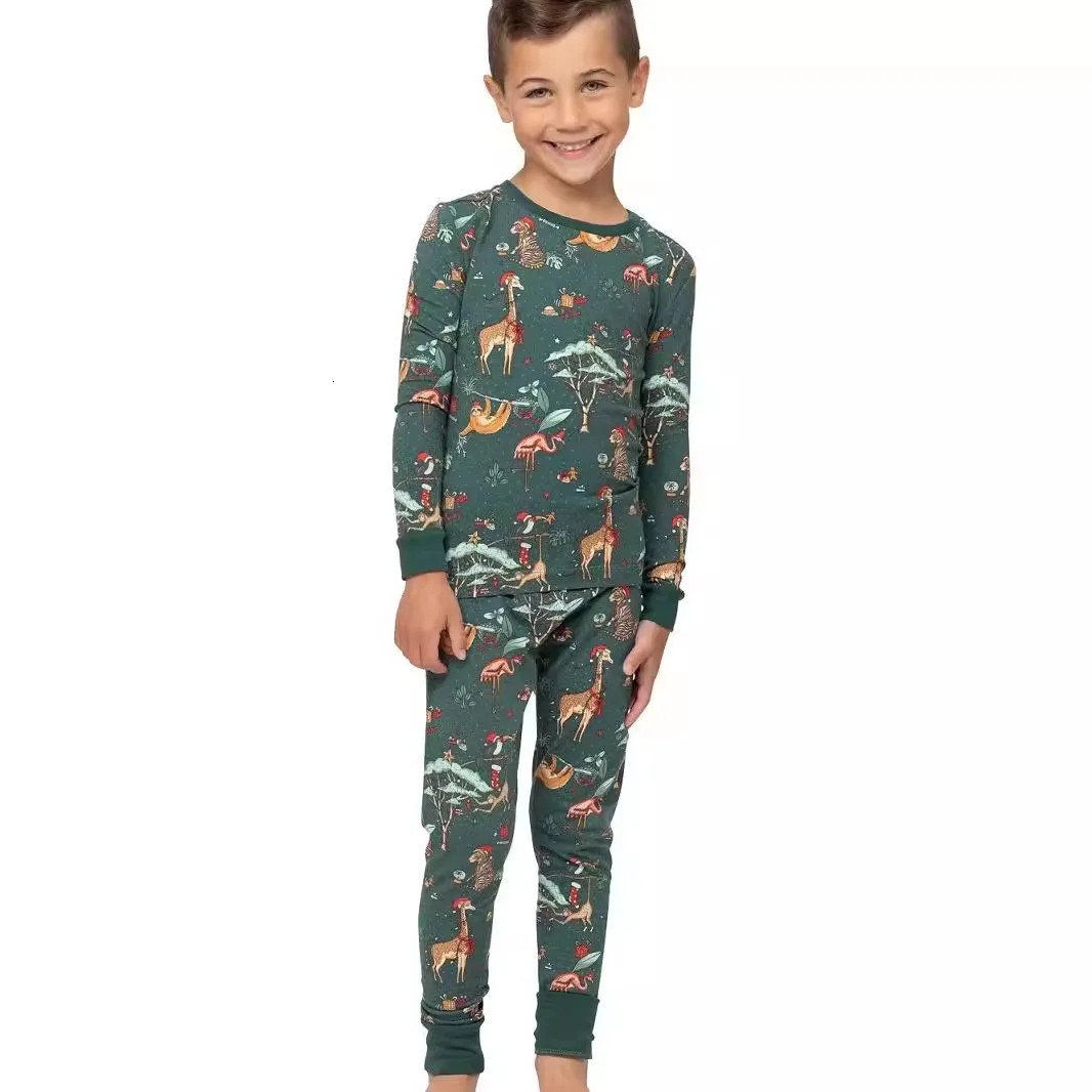 Years Costumes Family Matching Outfits Christmas Pajamas Set Allover Animal Print Adults Kids Clothing Xmas Look Wear 251104