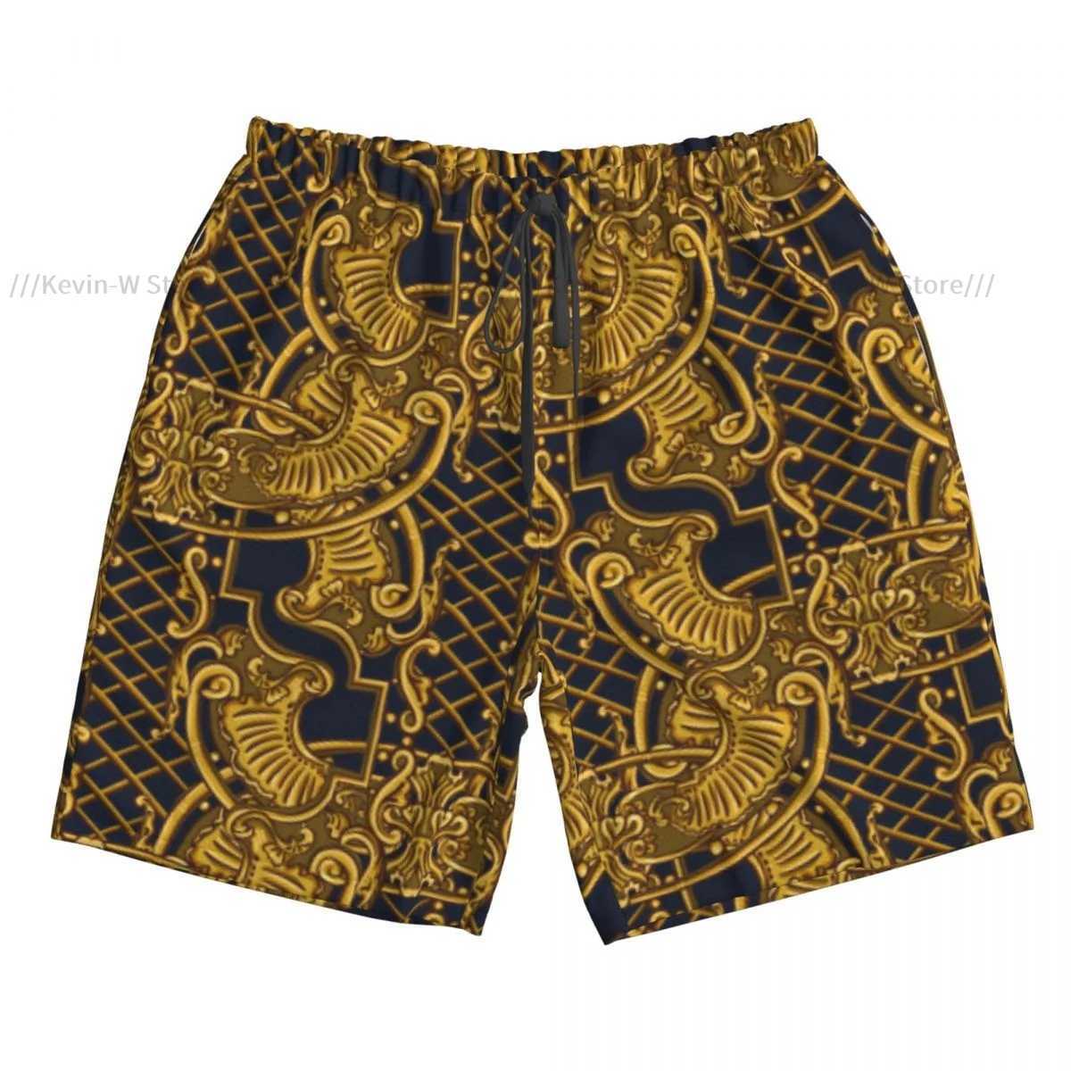 Summer Mens Swimsuit Shorts Baroque Pattern Beach Wear Swimsuit Mens Swimsuit X250410
