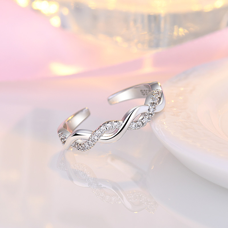 Luxury Rings Designer Women Moissanite Ring for Luxury Jewelry Women Romantic Star River Wrapped Open Ring for Women Braided twist jewelry ring