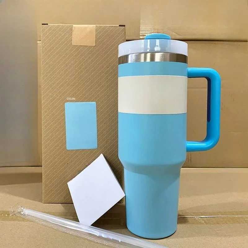 Fashionable cup 40 ounce travel g with lid straw lid stainless steel d tea with water mens and wens caf gift g Y251110