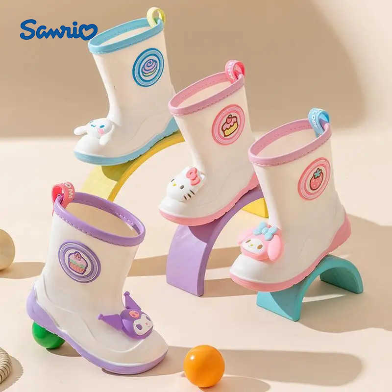 Sanrio Cute Cartoon Sanrios Hello Kittys Kuromi My Melody Children Rain Boots Good-Looking Water Shoes High Quality Fashion Rain Boot H251110