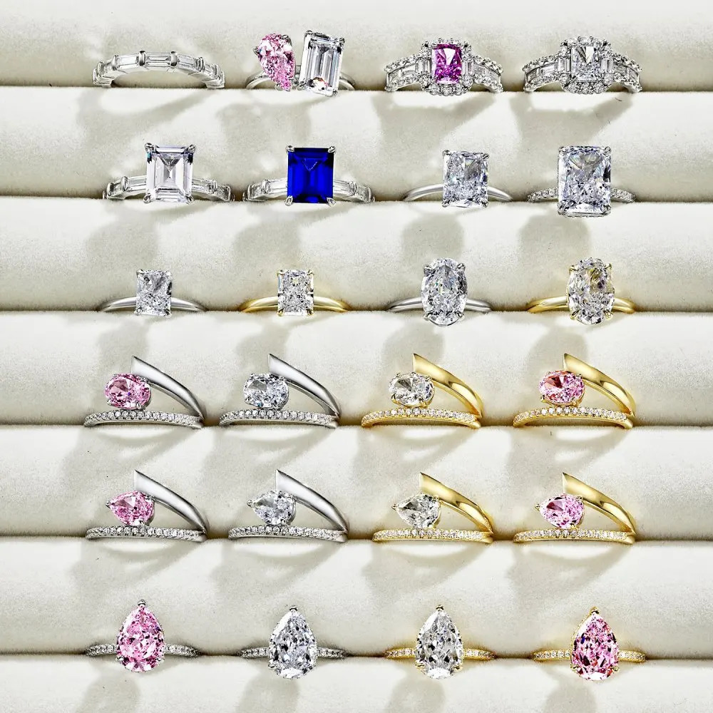 European and American INS style wedding oval 8A series womens ring fashion high-end version fashion jewelry 250407