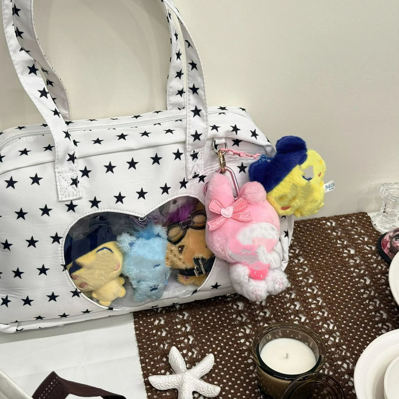 Y2k Star Print Concert Chasing Oneshoulder Crossbody Bag Original n Cute Sweet Angel Ulzzang Ita for Girls 251110