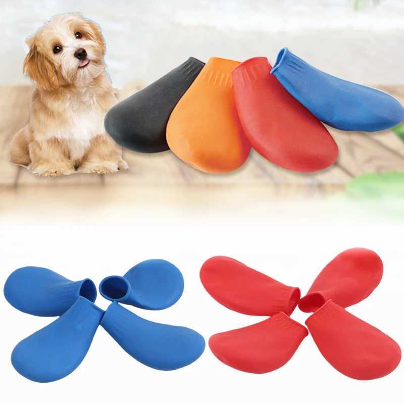 New Arrival 4 pieces of waterproof and non slip boots for pets suitable for dogs rain boots small and large dogs and pet supplies Z250409