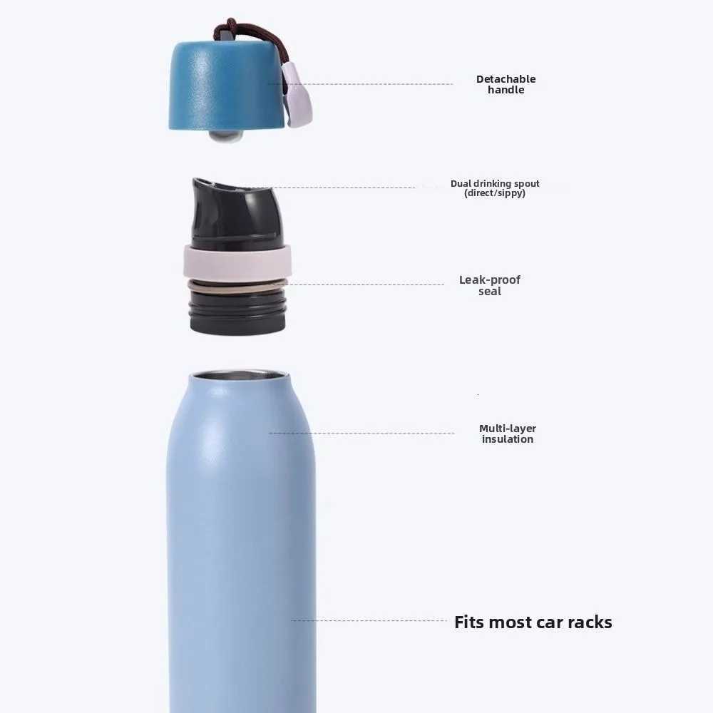 Fashionable cup Large Capacity Insated Bottle Stainless Steel Fashion Vacuum Flask Bottle Minimalist Leak-Proof Sports Kettle Y251110