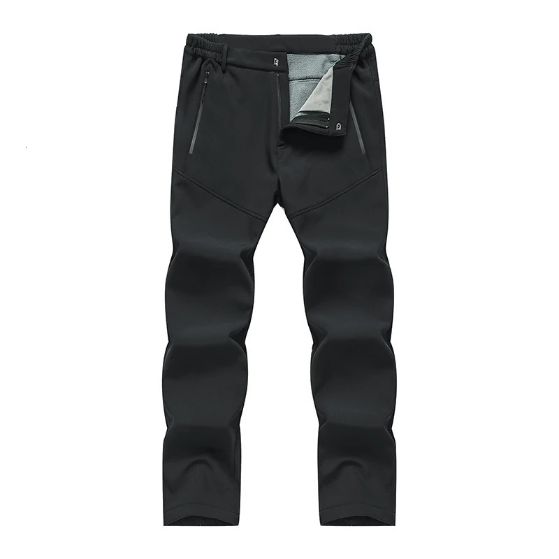 Men Autumn Winter Fleece Warm Casual Overalls Outdoor Sport Stretch Breathable Trousers Soft Comfortable Fabric Long Pants 251106