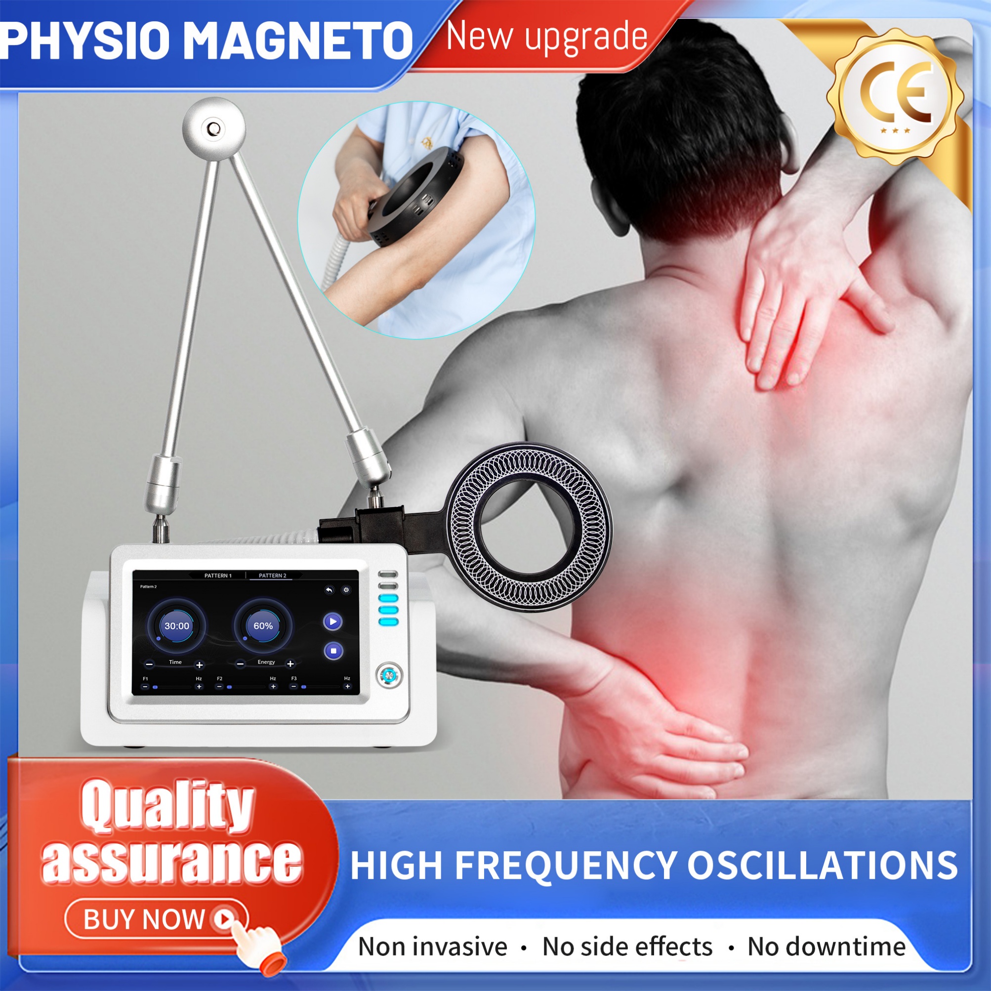 Professional EMTT Physio Magnetotherapy Machine PMST Pulsed Magnetic Body Physiotherapy Device for Pain Relief Muscle Strain and Bone Recovery