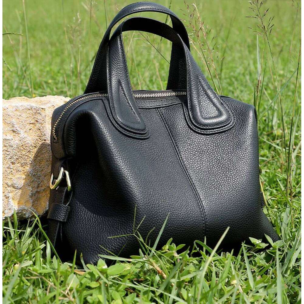 Boston Pack Multi-Functional Soft Leather Handbag For Women Shoulder Bag With Slant Lady Office Shopping Bag St251110