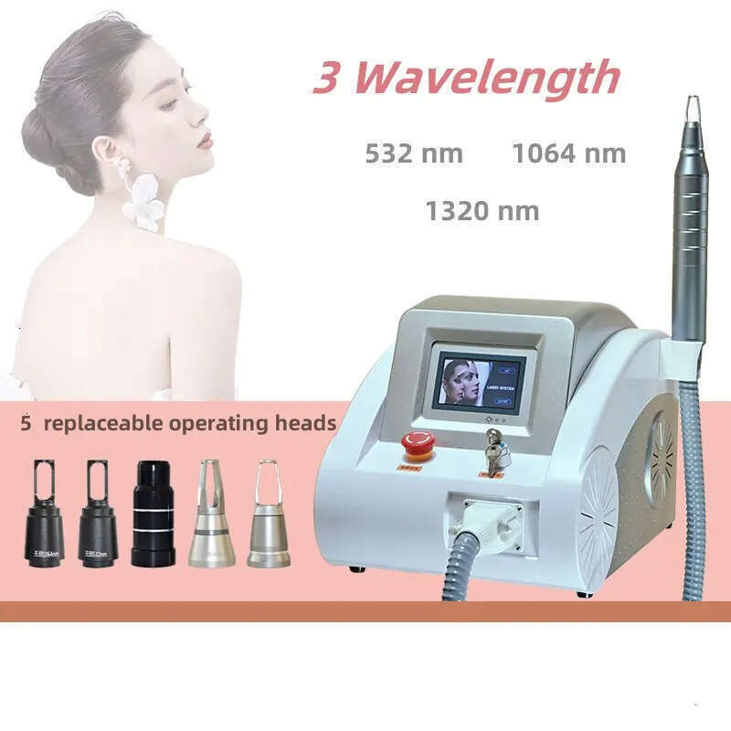 2025 New ND Yag Laser Tattoo Removal Machine Skin Whitening Carbon Peeling Treatment Eyebrow Washing Machine For Salon