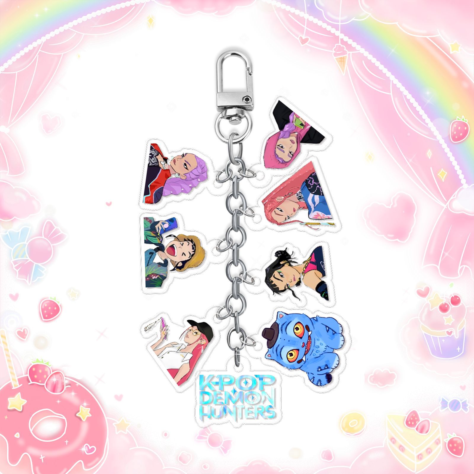 Custom Cute Kpop Demon Hunters Keychain Rumi Keychain Aesthetic Y2K KeychainStylish KeychainsAccessories bag charm