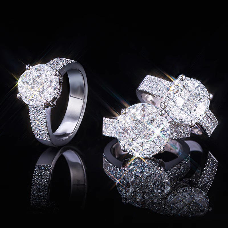 Choucong Gorgeous Wedding Rings Luxury Jewelry 925 Sterling Silver Fill Princess Cut 5A Cubic Zircon CZ Diamond Party Women Engagement Band Ring Gift