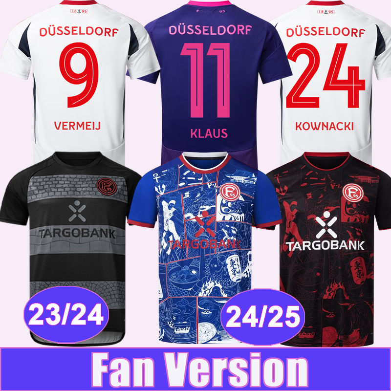 24 25 Fortuna Dusseldorf Soccer Jerseys HOFFMANN PEJCINOVIC JOHANNESSON VERMEIJ BREDERODE KLAUS Away 3rd Special 23 24 Special Football Shirts
