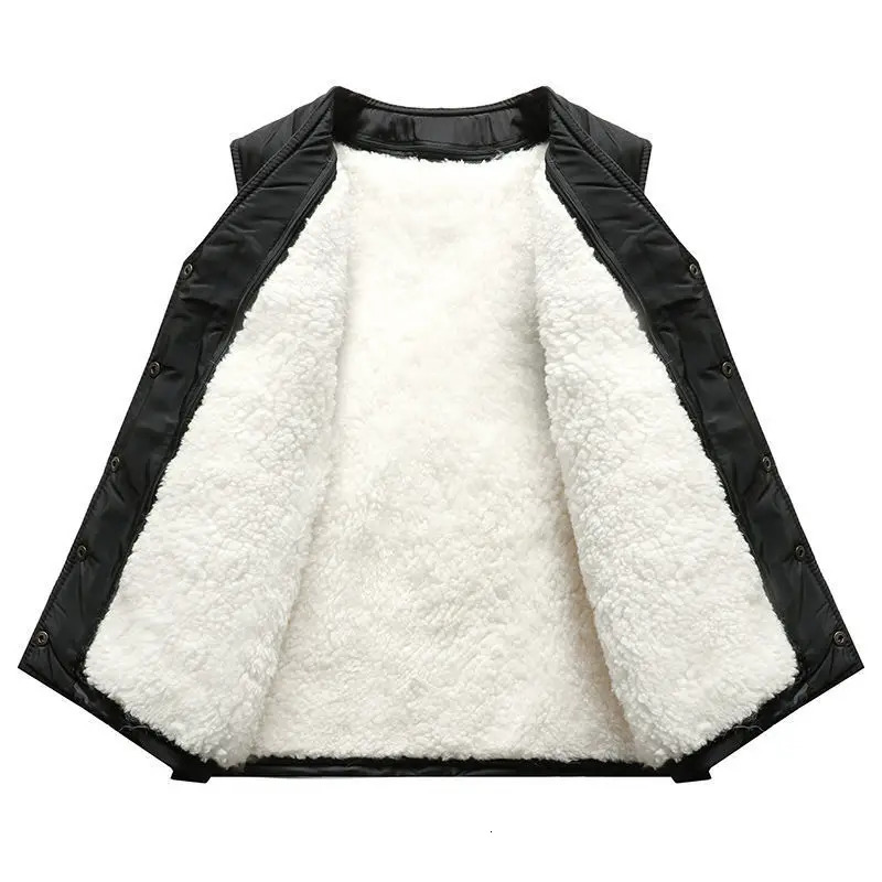 Winter Fur Vest Bodywarmer Men Thicker V-collar Button Zipper Wool Dog Hair Warm Vest Selling Winter Jacket 251105