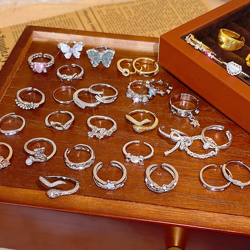 Light Luxury Versatile Ultra Shiny Zircon Ring For Women, Niche Design, High-end Feel, Plain Band, Index Fashion Ring Designer Ring Finger Ring, Whole