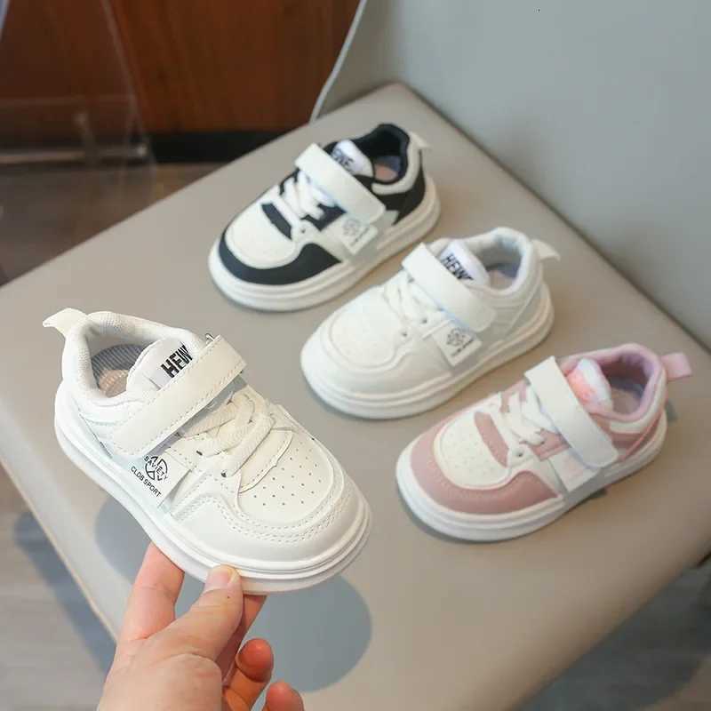2024 Unique Stitching Classic White Sneakers for Children Year-Round Fashion Girls Boys Flat Sneaker Kids Casual Shoes H07243T251110
