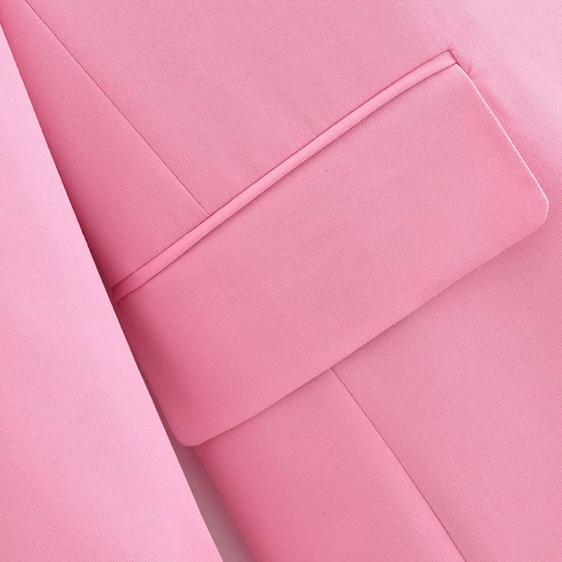 TRAF Womens Spring Elegant Jacket 2025 Long Sleeve Bow Lace Fashion Casual Office Pink Coat 250407