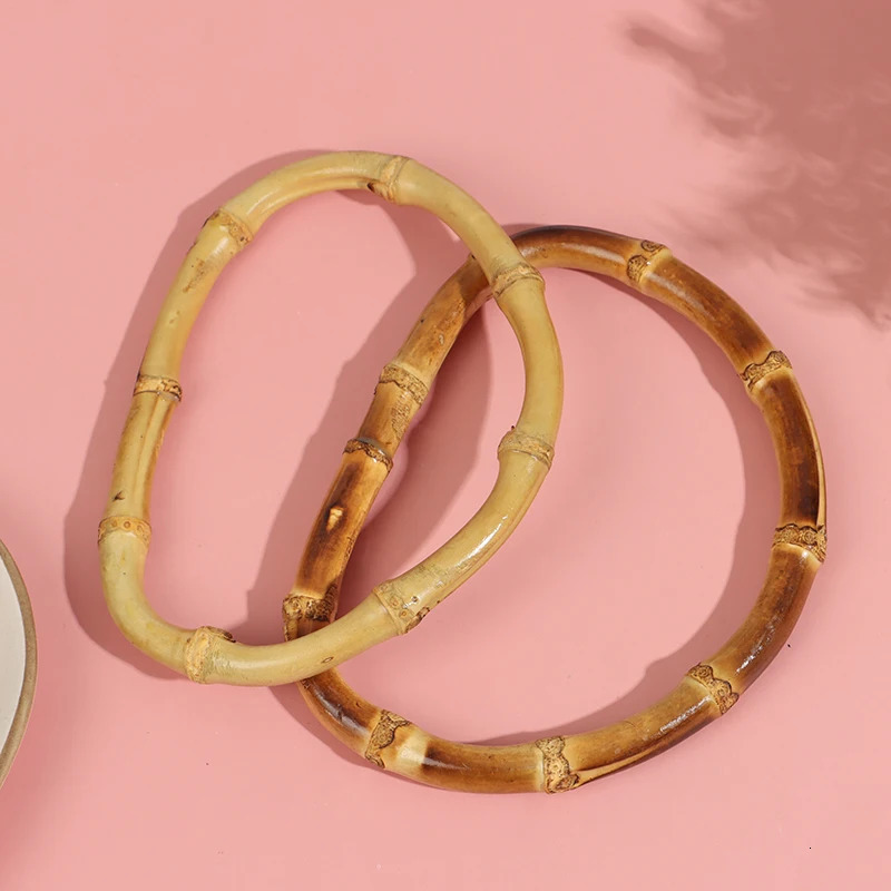 1pc Vintage Bamboo Bag Wooden Handles Replacement Diy Accessories For Women Handbags 251110