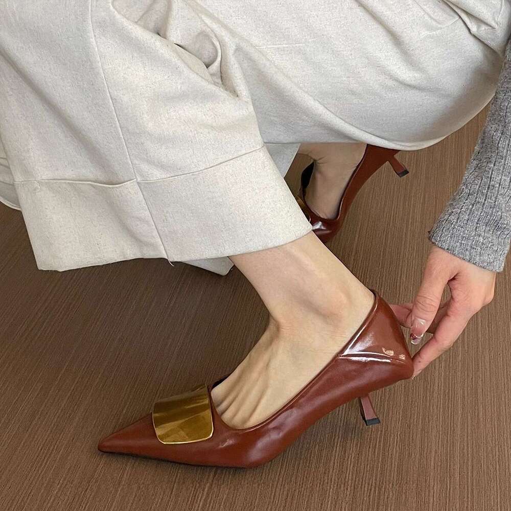 Designer Shoe Burgundy 2025 Fall Pointed Toe kitten Heels for Women dress shoes Design Elegant Stiletto Pumps