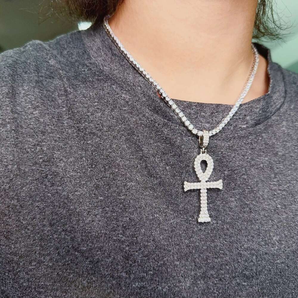 Pass Diamond Tester Fashion Hip Hop Cross Pendant Custom S925 Pendant VVS Moissanite Pendant