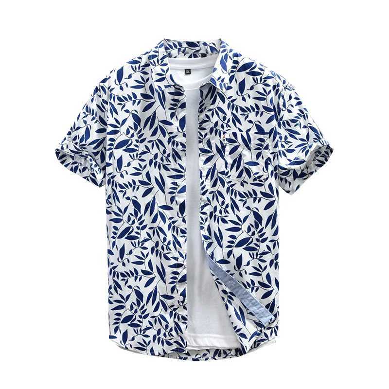 2025 mens summer printed shirt plus size 3XL beach holiday party casual short sleeved streetwear X250410