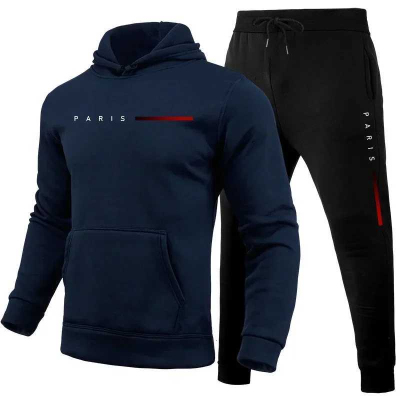 Male Casual Tracksuit 2pcs Set Urban Fashion Hoodies and Sweatpants High Quality Mens Home Outdoor Comfortable Sportswear W251110