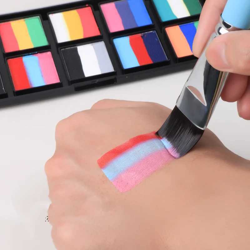 7/10/17 Pcs Multi-functional Face Body Paint Brushes High Quality Sky Blue Artist Watercolor Painting Makeup Tool Make Up Brush L251110