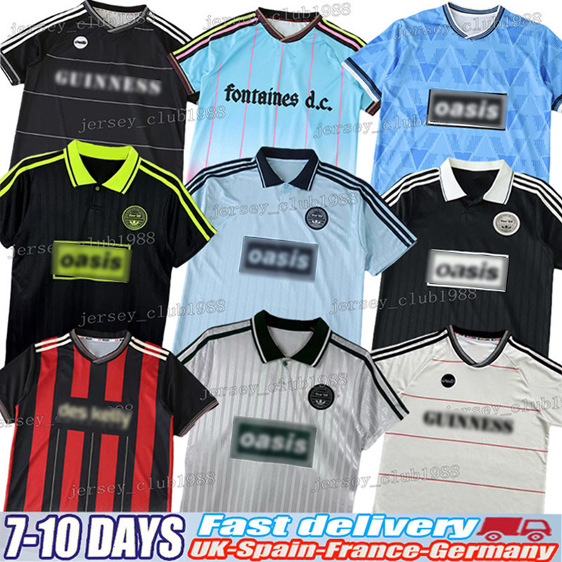 2025 Oasis Tour Jacquard Football Jersey Shirt 25 26 Fontaines Dc Home Away Shirt Third Bohemians BLACK GUINNESS Soccer Jerseys 135th Anniversary Oasi