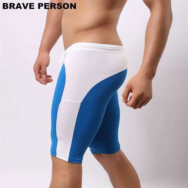 Brave Person Mens Beach Wear Multi functional Shorts Soft Nylon Fabric Knee Length Tight Leg Shorts Mens Board ShortsW250410