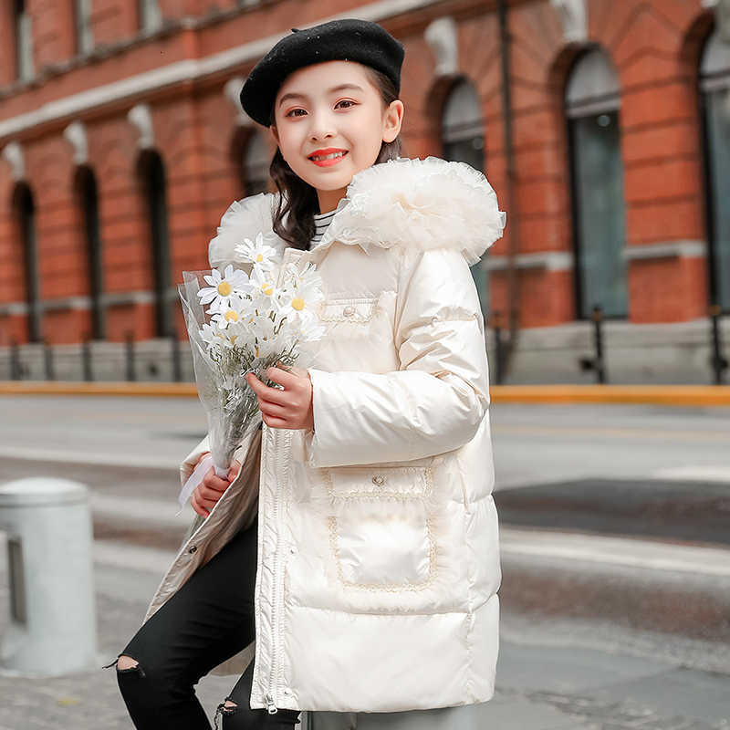 kids Winter Girls clothing warm Down jacket for girl clothes Parka Hooded Middle big Children Outerwear Coat snowsuit X250920