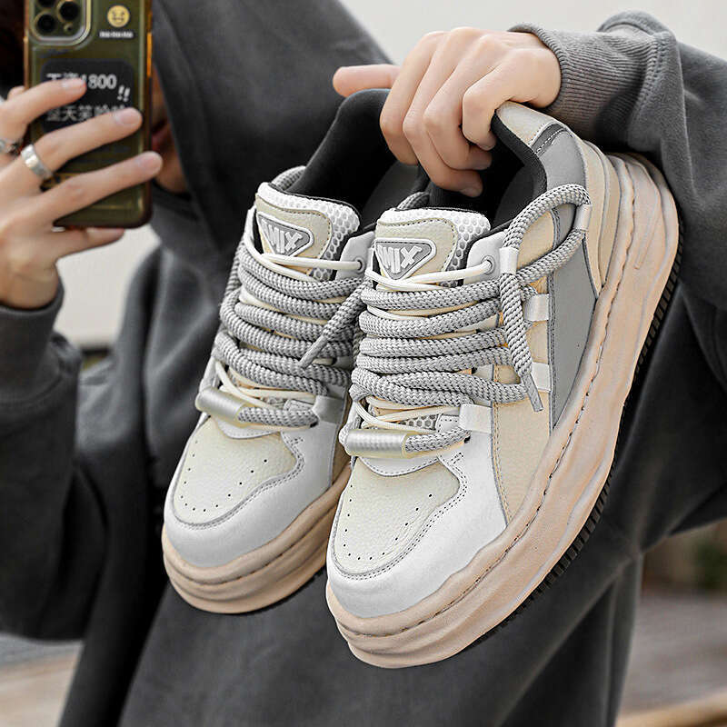 Unique Designer Sneakers INS National Trend Versatile Dissolving Men Thick Sole Stylish Fashion Casual Sports Shoes