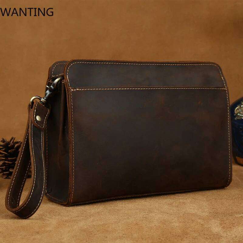 Designer Bags Designer Bags 100% Genuine Leather With Wrist Band Ipad Iphone Clutches For Male Men Hand Bag Real Cowskin Clutch Purse Gift Hot Selling