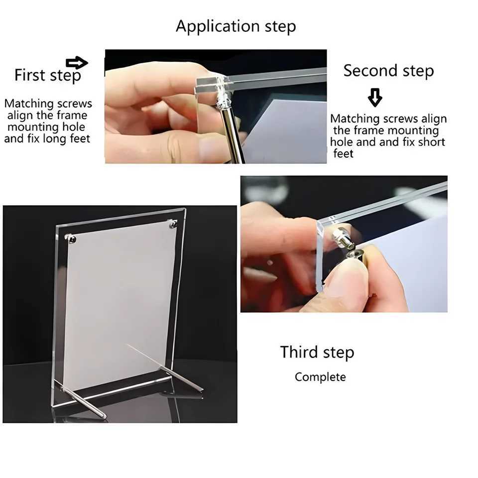 1pcsTransparent Photo Acrylic Photocard Holder Picture Frame Kpop Album Poster Tag Display Stand Desktop Ornament L251110 H260306