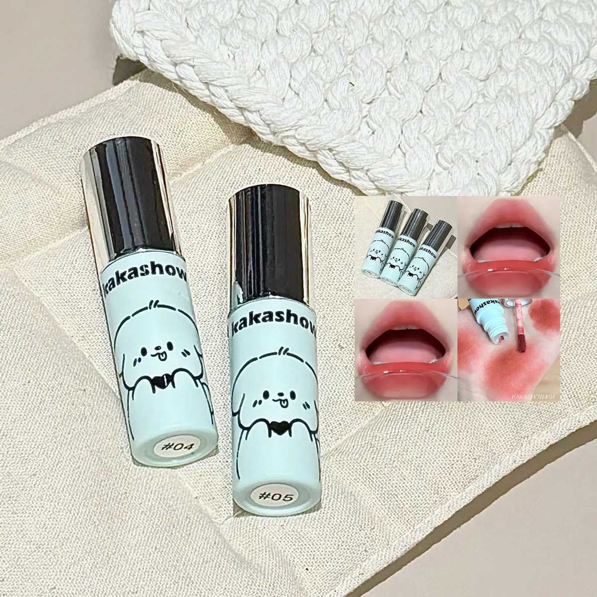 Sexy Red Brown Lip Mud Grey Pink Lipstick Moisturizing Velvet Matte Mousse Lip Gloss Waterproof Non-Stick Cup Makeup Lip TintT251110