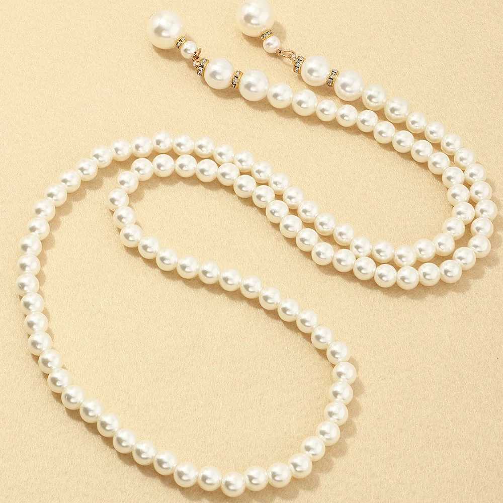 Wens waist chain fashionable thin belt luxury pearl waist chain used for dress edge decoration Bohe suspender body jewelry X250410