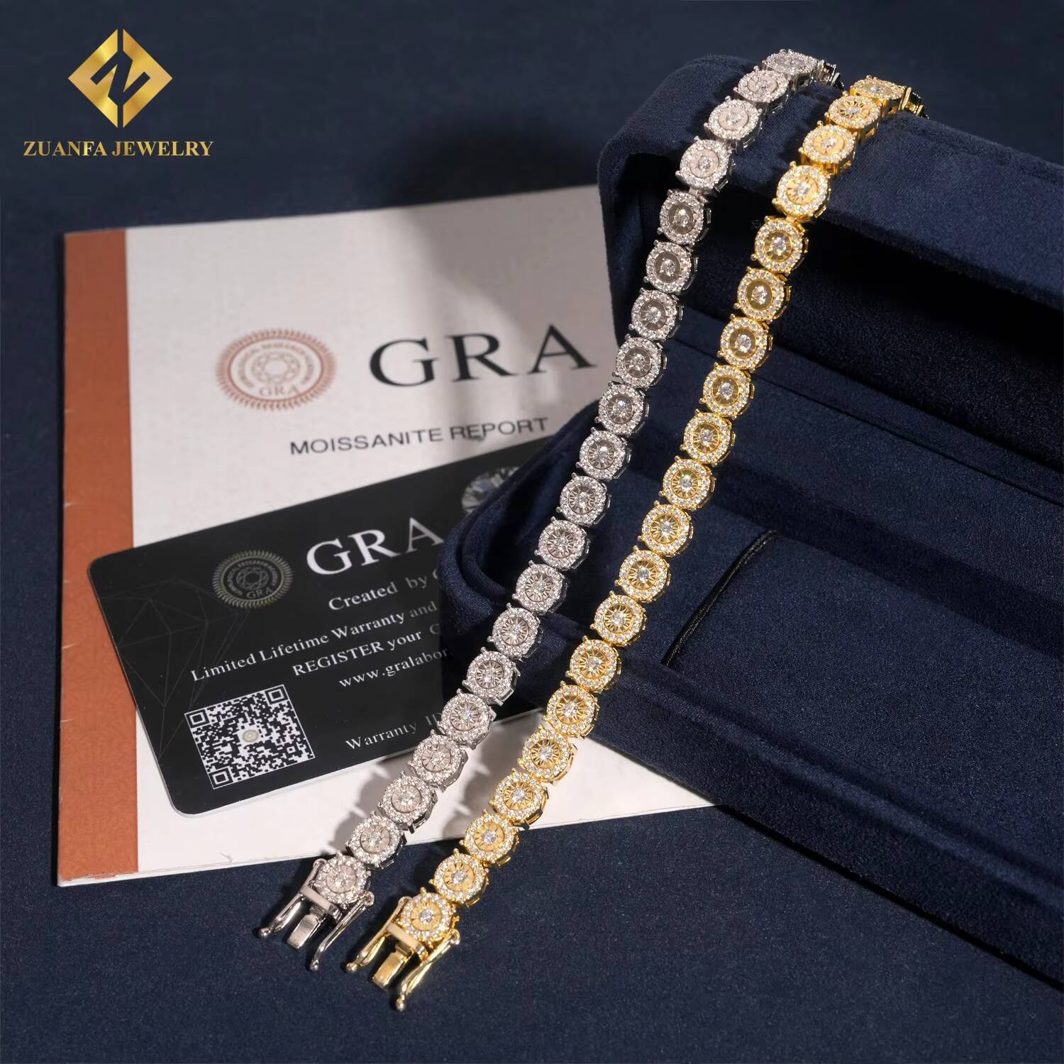 Elegant 68mm Round Fully Iced Out Moissanite Diamond Bracelet for Women 925 Silver Fine Jewelry Hip Hop Moissanite Bracelet