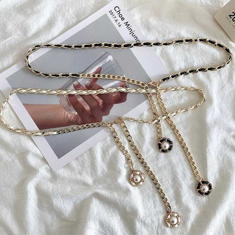 Wenpunk style metal dress decoration waist chain for womens luxury designer brand clothing accessories X250410