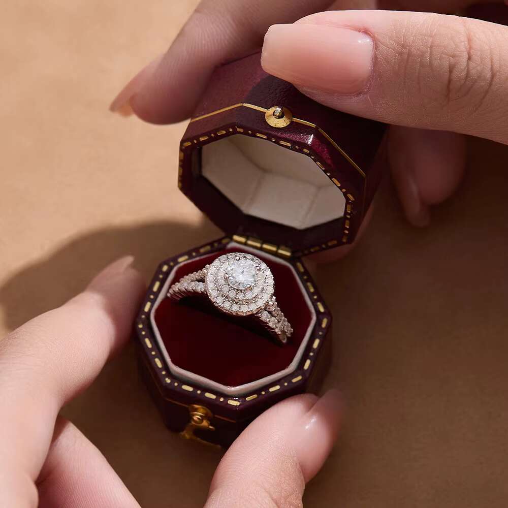 925 Sterling Silver Moissanite Diamond Wedding Ring Gift High Quality GRA VVS D Color Moissanite Promise Ring Jewelry