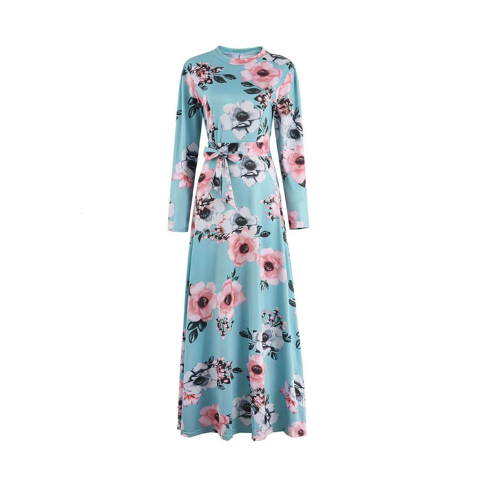 Dongdumaoyi Slim Dresses Casual Sleeve Round Neck Wer Printed Dress Strap Or Length Long Skirt Women S Clothing