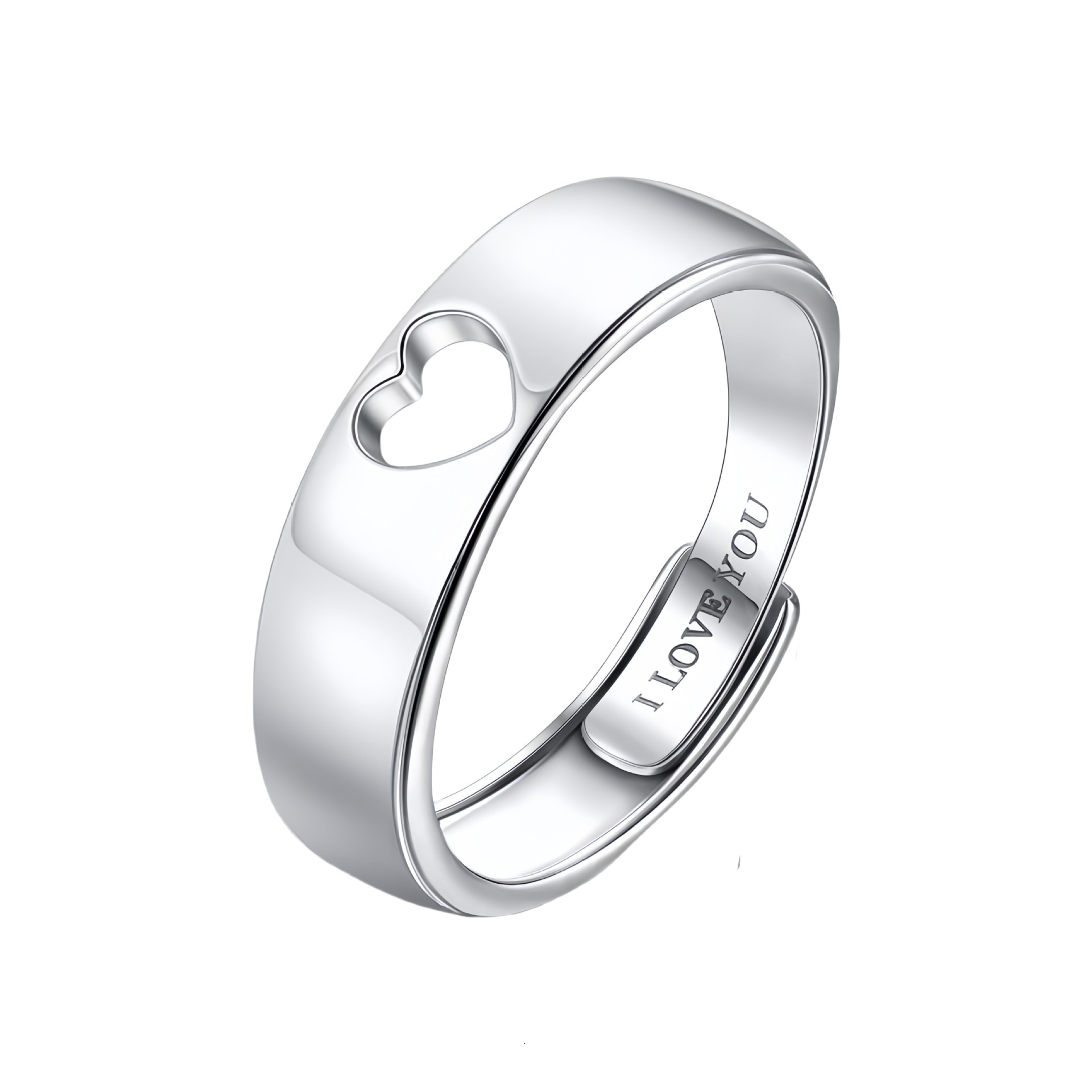 Cross-border Fashion Ring Amazon New Hot-selling Couple Rings Heart-shaped Promise I Love You Designer Ring Accessories Rings Women's Valentine&#