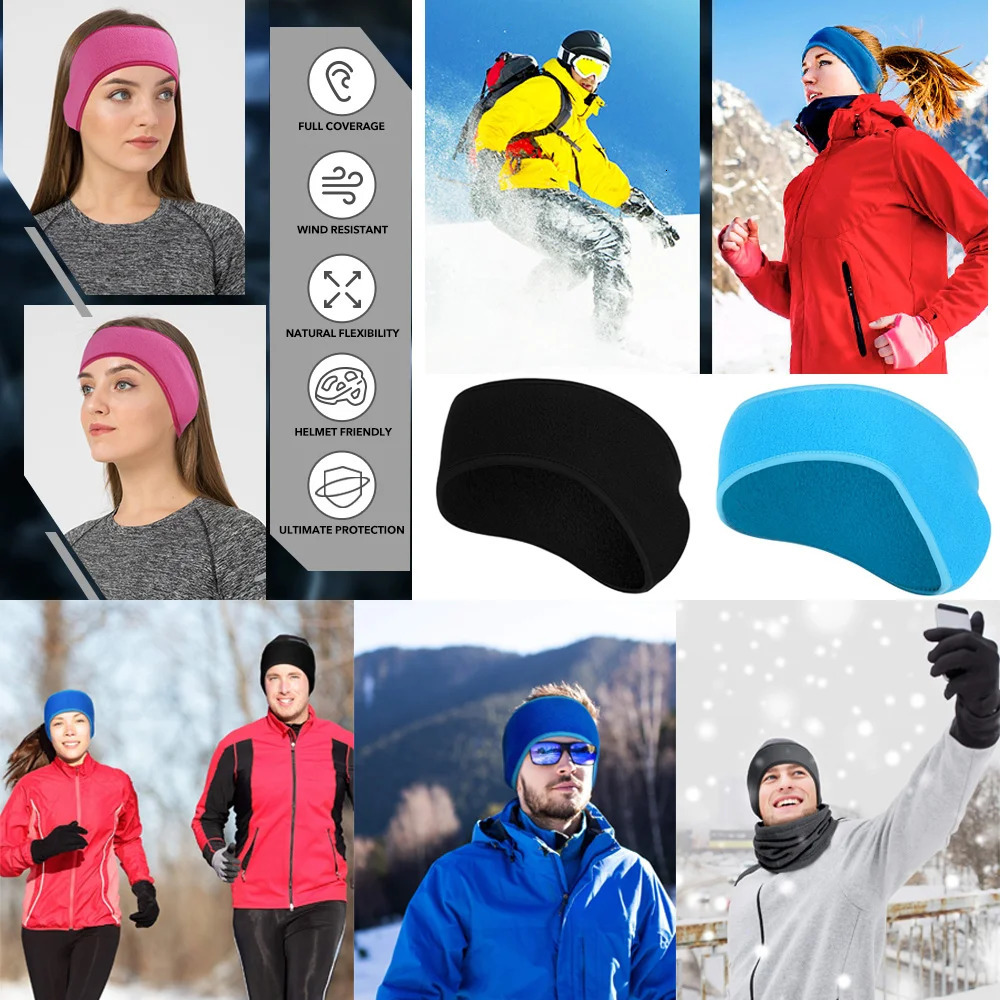 Fleece Ear Warmer Muff Winter Headband Ear Muffs Headband Men Women Running Skiing Outdoor Sports Ear Warmer Sweatband 250410