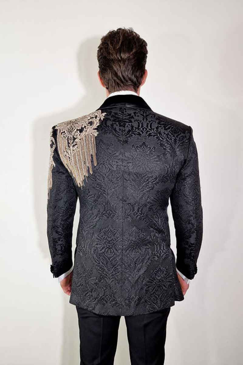 Fashion Wedding Men's Suit Jacquard Men Suit Party Suit 2-PCS New Tailor-Made Groom Groomsman Formal Occasions Size Customized M251609