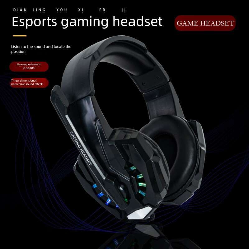 Famous Brand G Computer Headset With Light Wired Live Streaming Over Ear Gaming Headphones
