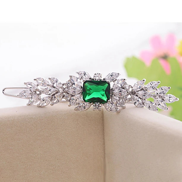 LUOTEEMI Korean Fashion Simulated Gemstone Hairpin Female Bride Wedding Hair Accessories Birthday Gift 250409
