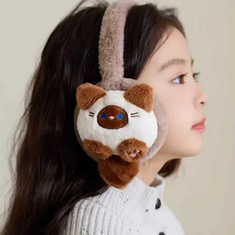 Kawaii Winter Plush Cat Earmuffs Child Warm Cute Cartoon Adult Ear Protection Adjustable Earflap Outdoor Windproof EarCover Gift W251110