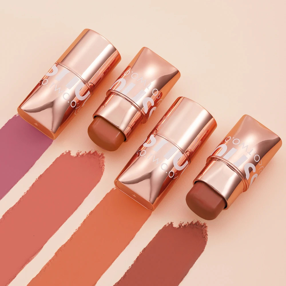 O Two of them type powder blusher makeup stick high pigment cream waterproof lasting lips and cheeks female eye cosmetics 250325
