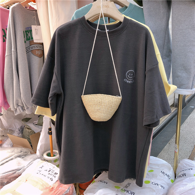 2025S Designer Women S T Shirt Embroidered Short Sleeved For Women S Instagram Trend Summer New Korean Loose Large Size Student T Shirt Dongmen Women 