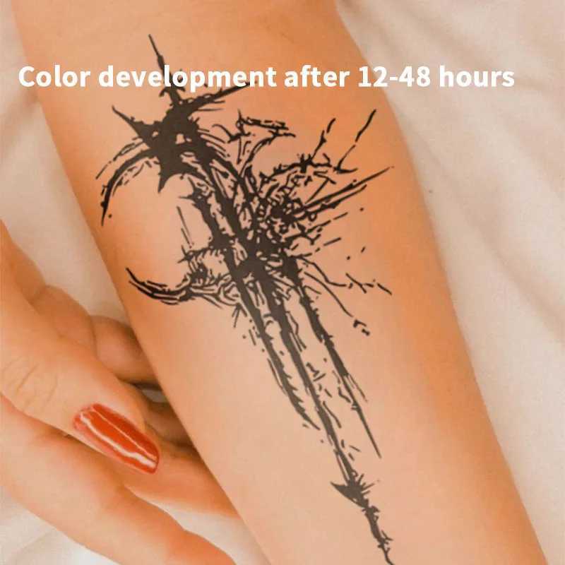 Black Moon Forest Tattoo Stickers Mens and Womens Tattoos Cheap Y2K Fake Tattoos Waterproof Temporary Tattoo Wholesale Punk W250410