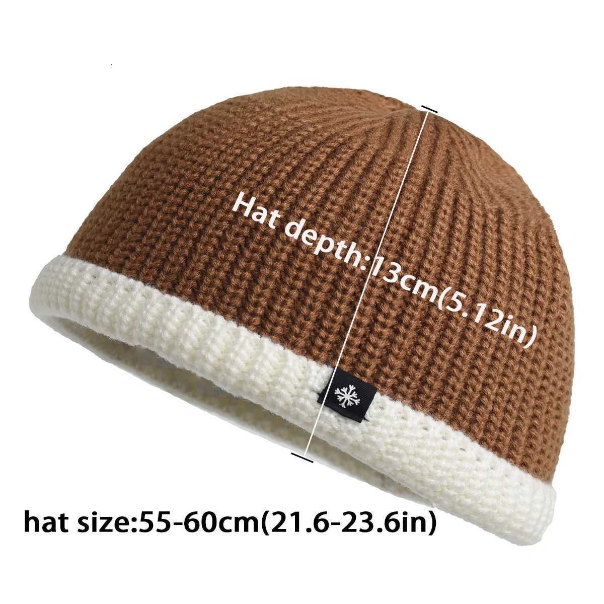 Fashion Outdoor Thickened Skullies Beanies Cap Warm Hats Ear Protection Cold Cap Pullover Hat Hip Hop Hat Warm Wool Knitted HatXJ251110