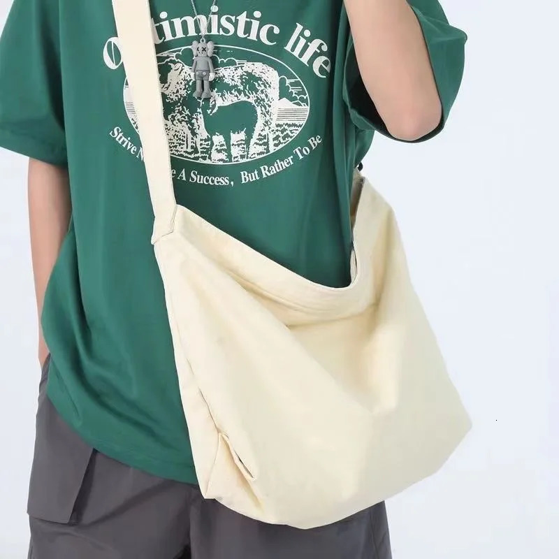 Autumn Season Japanese Style Crossbody Messenger Bag Canvas Thickened Sturdy Mens Retro 251110