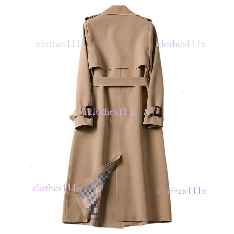 Women S Trench Coats Spring Autumn Fashion Belt Double Breasted Mid Long High Quality Overcoat Windbreaker Female 230503